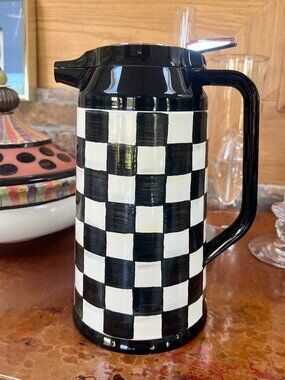MacKenzie-Childs Courtly Check Hot Drink Dispenser/Carafe/Pitcher